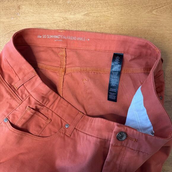 Chico's Sz 3 US 16 XL So Slimming Girlfriend Ankle Pant Burnt Orange Casual Fall - Picture 3 of 7